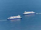 Photos aériennes de "dfds" - Photo réf. E131820 - Croisement de ferries de la DFDS Seaways