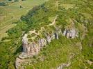 Photos aériennes de Solutré-Pouilly (71960) - La Roche de Solutré | Saône-et-Loire, Bourgogne, France - Photo réf. E133850 - La Roche de Solutr