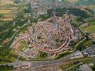 Photos aériennes de "ville" - Photo réf. E133856 - Le centre ville de Bergues, place fortifiée par Vauban