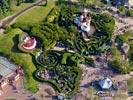 Photos aériennes de Chessy (77700) - Le Parc d'Attractions Eurodisney / Disneyland | Seine-et-Marne, Ile-de-France, France - Photo réf. E133990 - Disneyland Paris : Le Labyrinthe d'Alice au pays des merveilles