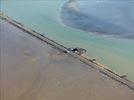 Photos aériennes de Barbâtre (85630) | Vendée, Pays de la Loire, France - Photo réf. E135546 - Le Gois, passage permettant de rejoindre l'le de Noirmoutier (Vende)  pied sec  mare basse.