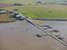 Photos aériennes de "marée" - Photo réf. E135551 - Le Gois, passage permettant de rejoindre l'le de Noirmoutier (Vende)  pied sec  mare basse.