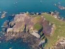 Photos aériennes de Perros-Guirec (22700) | Côtes d'Armor, Bretagne, France - Photo réf. E135780 - Archipel des Sept Iles : L'Ile Rouzic