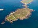 Photos aériennes de Perros-Guirec (22700) | Côtes d'Armor, Bretagne, France - Photo réf. E135782 - Archipel des Sept Iles : L'Ile aux Moines