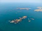 Photos aériennes de Perros-Guirec (22700) | Côtes d'Armor, Bretagne, France - Photo réf. E135787 - Archipel des Sept Iles : Le Cerf