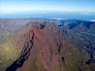 Photos aériennes de "point" - Photo réf. E136126 - Le Piton des Neiges, à cheval sur les communes de Cilaos et de Salazie, est le point culminant de l'Ile de la Réunion (3070m).