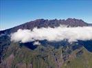 Photos aériennes de "piton" - Photo réf. E136522 - Le Piton des Neiges,  cheval sur les communes de Cilaos et de Salazie, est le point culminant de l'Ile de la Runion (3070m).