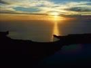 Photos aériennes de "coucher" - Photo réf. E143836 - Coucher de soleil sur le lagon