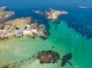Photos aériennes de "eaux" - Photo réf. E144608 - Le littoral breton et ses eaux turquoises