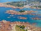 Photos aériennes - Paysages du littoral - Photo réf. E144680 - La Côte de granite rose