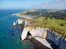 Photos aériennes de Étretat (76790) - Les Falaises | Seine-Maritime, Haute-Normandie, France - Photo réf. E145010