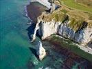 Photos aériennes de Étretat (76790) - Les Falaises | Seine-Maritime, Haute-Normandie, France - Photo réf. E145019