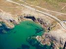Photos aériennes de "eaux" - Photo réf. E145317 - Les eaux turquoises de la Bretagne rappellent les eaux d'Outre-Mer.