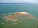 Photos aériennes de "estuaire" - Photo réf. E146190 - Ban de sable dont la forme évoque un poisson tropical dans l'Estuaire de la Gironde