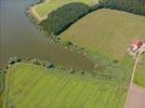 Photos aériennes de Puttelange-aux-Lacs (57510) - Autre vue | Moselle, Grand Est, France - Photo réf. E146464 - L'tang de Welschhof et ses dizaines de cabanes de pcheurs
