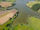 Photos aériennes de "étang" - Photo réf. E146465 - L'Étang de Welschhof et ses dizaines de cabanes de pêcheurs