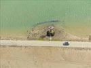 Photos aériennes de "marée" - Photo réf. E147995 - Le passage du Gois, empruntable seulement  mare basse pour rejoindre l'le de Noirmoutier.