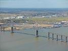 Photos aériennes de "Saint" - Photo réf. E148021 - A sa mise en service en 1975, le Pont de Saint-Nazaire dtenait le record mondial de porte pour un pont mtallique hauban et l'a t pendant 8 ans.