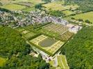 Photos aériennes de "chateau" - Photo réf. E151473 - Les jardins à la Française du Château de Villandry sont remarquables.