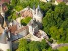 Photos aériennes de "tuiles" - Photo réf. E152651 - Le Chteau de la Rochepot et ses toits typiques de la rgion Bourgogne