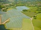 Photos aériennes de "filets" - Photo réf. E152894 - Filets anti-grêle pour protéger les vergers