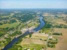 Photos aériennes de "Saint" - Photo réf. E153094 - Le barrage hydrolectrique des Tuilires,  cheval sur la commune de Saint-Agne et de Saint-Capraise-de-Lalinde, est dot d'un ascenseur  poissons.