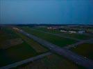 Photos aériennes de "aérodrome" - Photo réf. T128163 - Vue de l'aérodrome de Chambley LFJY à la nuit tombante.