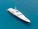 Photos aériennes de "monde" - Photo réf. U135182 - L'Attessa IV, un des plus grands yachts du monde en escale technique dans la baie du Marin.