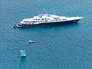 Photos aériennes de "monde" - Photo réf. U135202 - L'Attessa IV, un des plus grands yachts du monde en escale technique dans la baie du Marin.