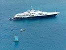 Photos aériennes de "baie" - Photo réf. U135202 - L'Attessa IV, un des plus grands yachts du monde en escale technique dans la baie du Marin.