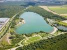 Photos aériennes de "Base" - Photo réf. E150781 - Le plan d'eau de Reiningue est une base dpartementale et accueille le cercle de voile de Mulhouse