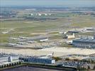 Photos aériennes de "CDG" - Photo réf. E150829 - Vue générale du deuxième aéroport Européen après Londres Heathrow lors de la grève Air France de Septembre 2014.