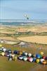 Photos aériennes de "montgolfière" - Photo réf. C157860 - Lorraine Mondial Air Ballons 2015 : Vol du Dimanche 26 Juillet le matin lors du Record Mondial de Décollage en Ligne. (The Great Line, In-line Mass Ascent)