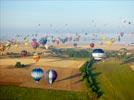 Photos aériennes de "montgolfières" - Photo réf. E157975 - Lorraine Mondial Air Ballons 2015 : Vol du Vendredi 31 Juillet le matin.