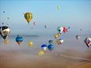 Photos aériennes de "montgolfière" - Photo réf. E158006 - Lorraine Mondial Air Ballons 2015 : Vol du Vendredi 31 Juillet le matin.