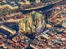 Photos aériennes de "cathédrale" - Photo réf. E161031 - La Grande Roue s'était installée au pied de la Cathédrale de Metz pour l'hiver 2015-2016