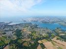 Photos aériennes de "avec" - Photo réf. E161526 - Vue trs gnrale de l'Estuaire de la Rance avec Saint-Malo, Dinard, La Richardais 