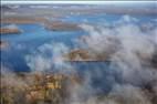 Photos aériennes de "lac madine" - Photo réf. E174748 - La dissipation du brouillard matinal est un spectacle magique vu du ciel