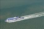 Photos aériennes de "ferry" - Photo réf. E178822 - Un Ferry en route pour l'Angleterre depuis le Port de Calais