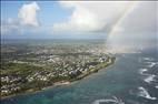 Photos aériennes de "Guadeloupe2023" - Photo réf. E186285 - La ville du Moule avec un bel arc-en-ciel