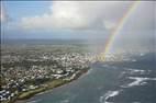 Photos aériennes de "Guadeloupe2023" - Photo réf. E186286 - La ville du Moule avec un bel arc-en-ciel