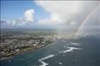 Photos aériennes de "Guadeloupe2023" - Photo réf. E186288 - La ville du Moule avec un double arc-en-ciel
